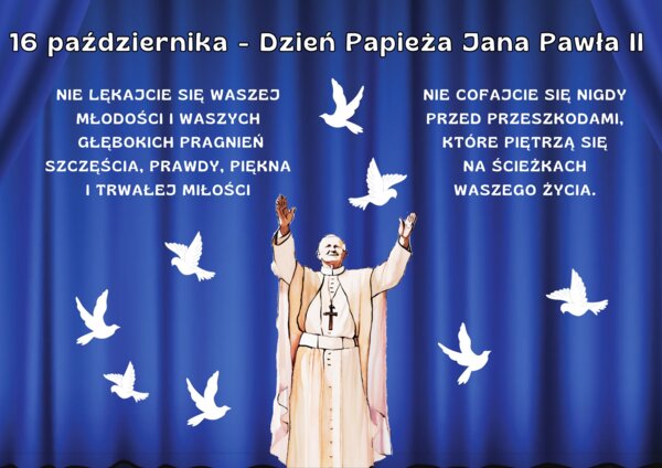 Dekoracja na uroczystość z okazji 16 października Dnia Papieża Jana Pawła II