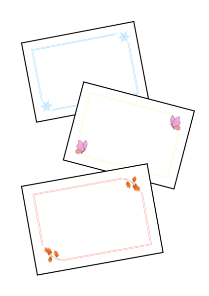 24 uniwersalne ramki A4 poziomo – kolor + czarno- białe, całoroczne ramki na prace plastyczne