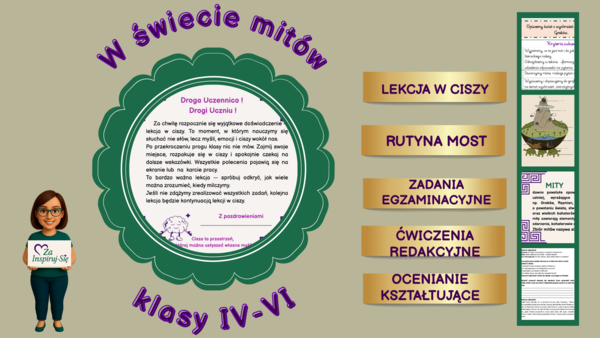Mitologia – Jak starożytni Grecy wyobrażali sobie świat? – prezentacja + scenariusz + karta pracy