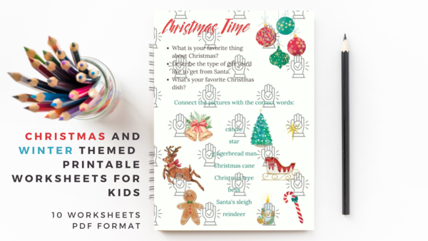 10 Christmas and Winter Themed Printable Worksheets for Kids
