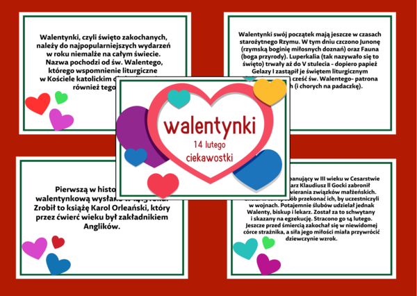 WALENTYNKI – gazetka – biblioteka – świetlica - 15 stron – wersja 1