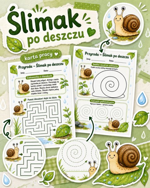 Ślimak po deszczu
