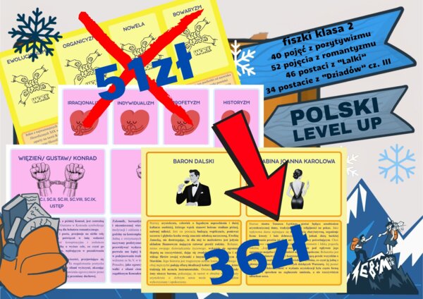 fiszki literackie_klasa 2 (romantyzm, Dziady cz. III,  pozytywizm, Lalka)_Polski Level Up