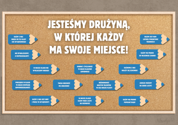 JESTEŚMY DRUŻYNĄ, W KTÓREJ KAŻDY MA SWOJE MIEJSCE! - GAZETKA