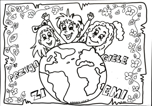 Przedszkole. Dzień Ziemi (kolorowanka 2)
