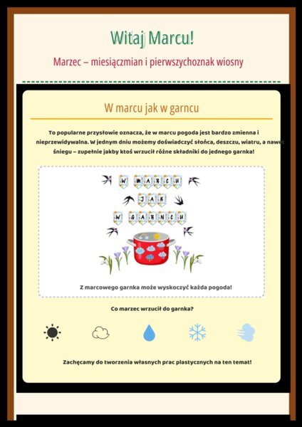 Materiały na gazetkę szkolną MARZEC