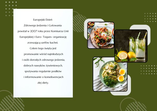 Gazetka "Zdrowe żywienie - Europejski Dzień Zdrowego Jedzenia i Gotowania".
