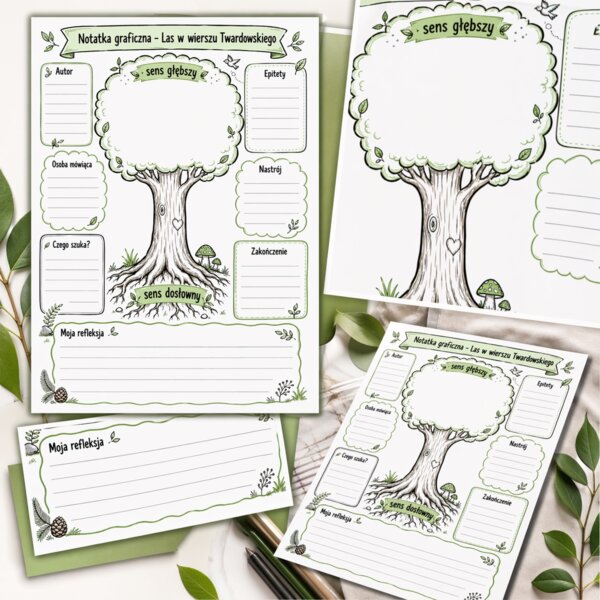 Notatka graficzna. Las w wierszu Twardowskiego