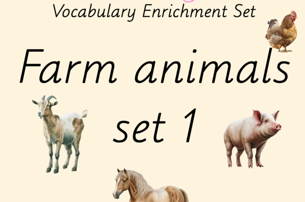 Zestaw kart obrazkowych: FARMS ANIMALS SET 1