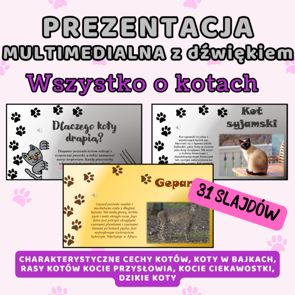 Prezentacja multimedialna - WSZYSTKO O KOTACH