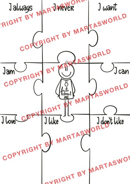 ✨ „8 Facts About Me” – Kreatywna karta pracy do poznania uczniów