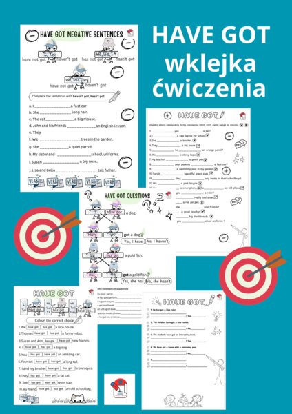HAVE GOT- WKLEJKA- ZDANIA OZNAJMUJACE/PYTANIA/PRZECZENIA/