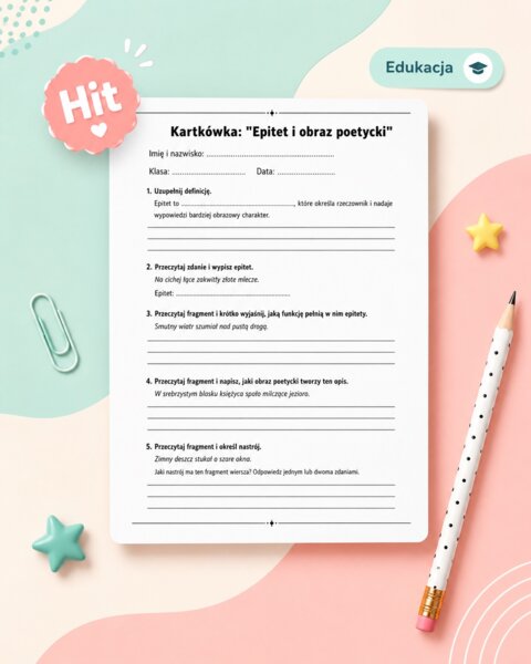 Kartkówka. Epitet i obraz poetycki