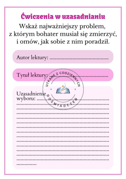 Karty ćwiczeń – fundament nauki uzasadniania i argumentacji. Level 11