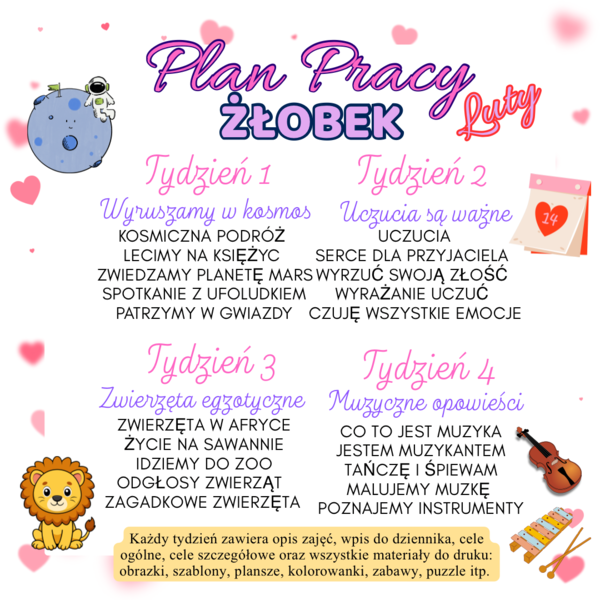 PLAN PRACY ŻŁOBEK - LUTY