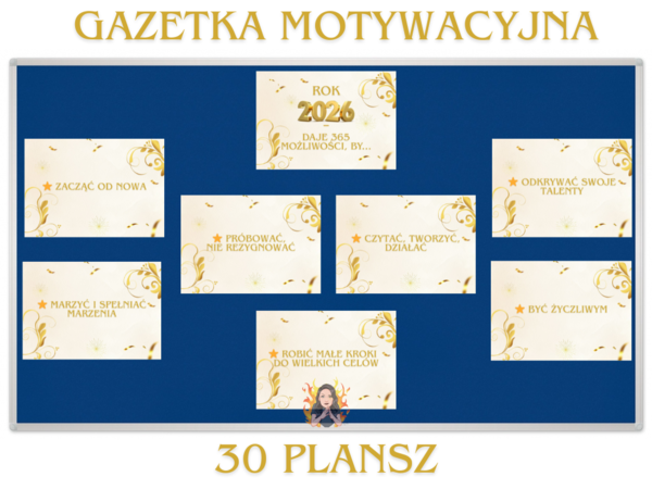 MOTYWACYJNA GAZETKA KLASOWA ✨ Nowy Rok = Nowe Możliwości
