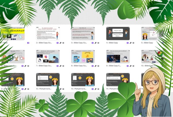 Prezentacja multimedialna w genial.ly do edycji „Ile czasu poświęcam na gry i inne media?". Edukacja zdrowotna. Klasa 7. Dział „Nasze zachowania ryzykowne”.