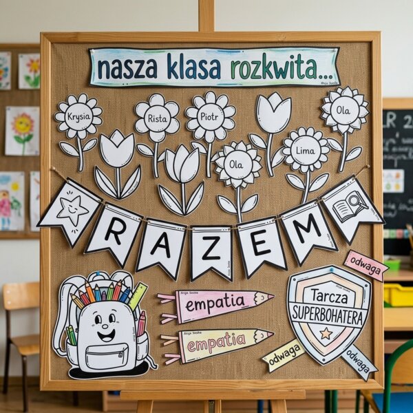 Prawdziwa Kreska w Szkole – ręcznie rysowany pakiet na gazetki szkolne i godziny wychowawcze