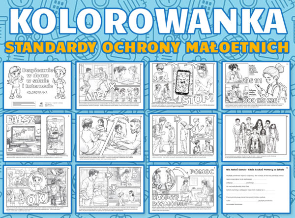 Kolorowanka - Standardy ochrony małoletnich.