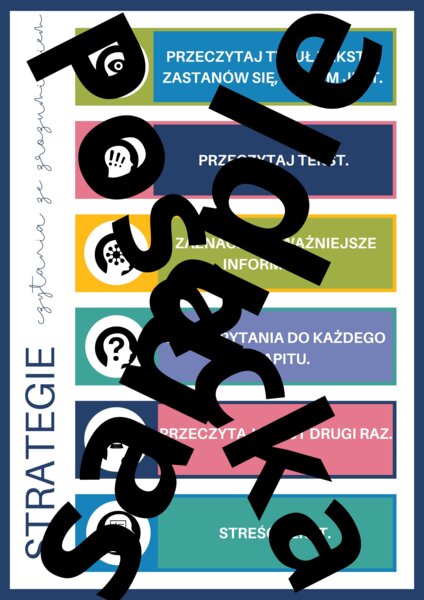 Strategie czytania ze zrozumieniem - plakat