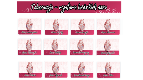 Tolerancja - wystawa ludzkich serc. Gazetka szkolna