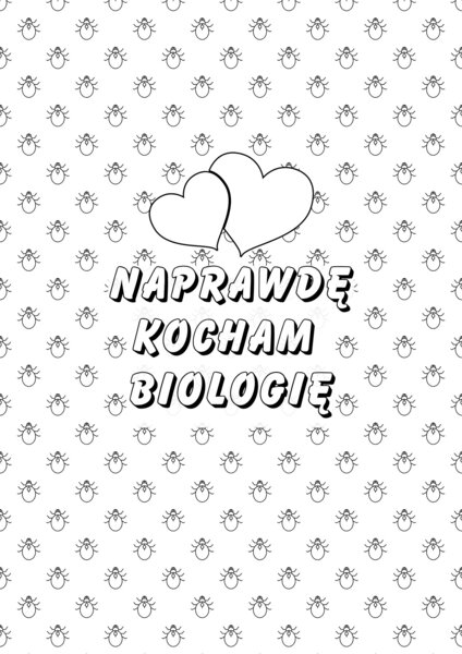 PLAKAT BIOLOGIA XXL - Do druku, kolorowanka