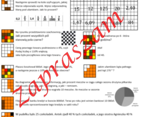 Kodowanie - utrwalanie obliczeń procentowych