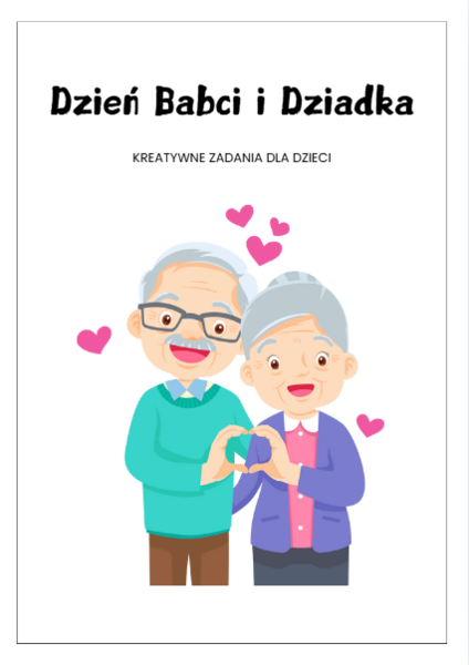 Karty pracy z okazji Dnia Babci i Dziadka – Kreatywne zadania dla dzieci