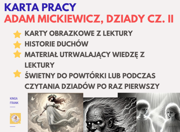 📚 Karty Pracy z Dziadów cz. II – Charakterystyka Duchów 📚 #egzaminósmoklasisty #dziadycz.II