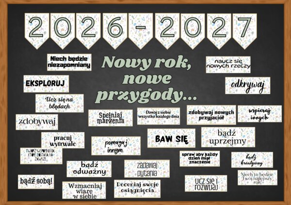 Motywacyjna gazetka szkolna na rozpoczęcie roku szkolnego.