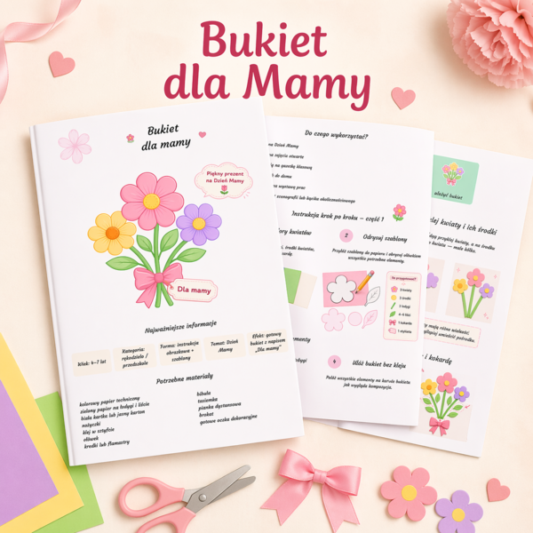 Bukiet dla mamy – praca plastyczno-techniczna