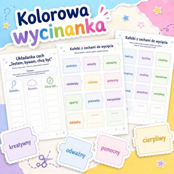 Układanka cech. Jestem, bywam, chcę być