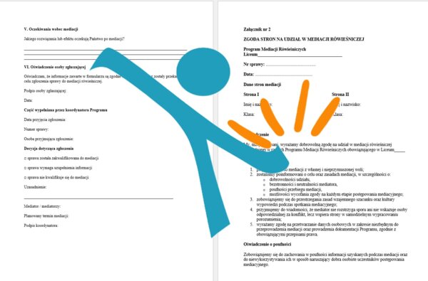 program mediacji rówieśniczych - załączniki (zgody, ankiety, protokoły)