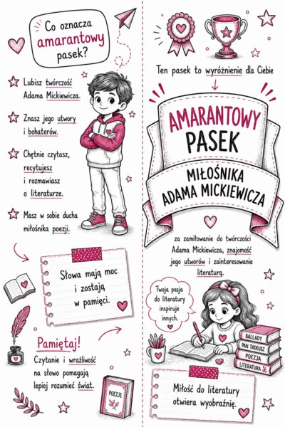Kolorowe paski do świadectwa