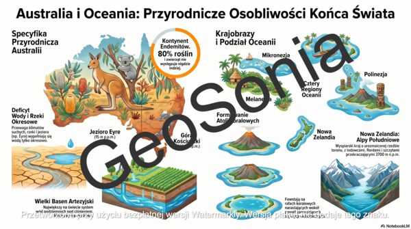 Środowisko przyrodnicze Australii i Oceanii geografia klasa 8 sketchnotka