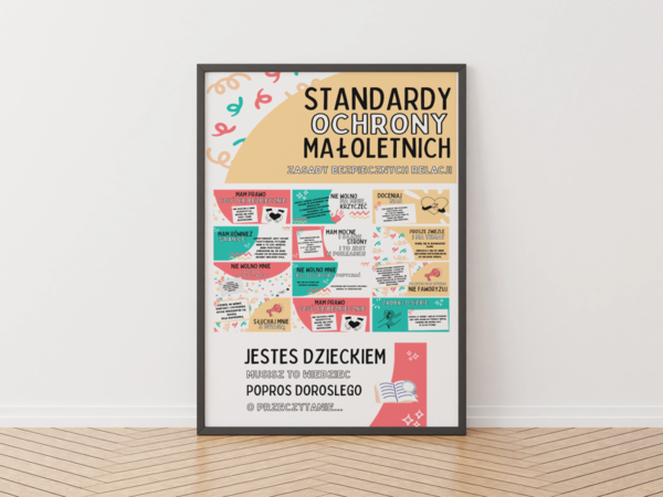 Standardy Ochrony Małoletnich - plakat i plansze, wersja dla dzieci kl. 0-3