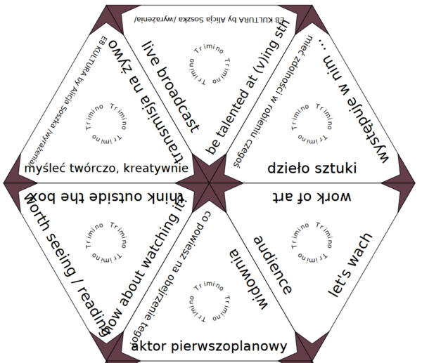 E8 KULTURA by Alicja Soszka - gra TRIMINO – wyrażenia