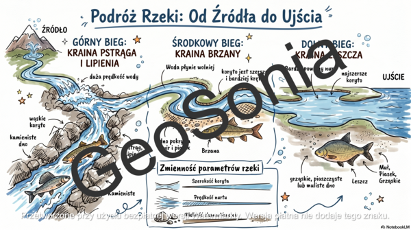 Z biegiem rzeki przyroda klasa 4 sketchnotka