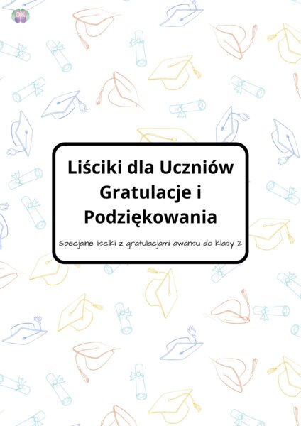 Osobiste Liściki dla Uczniów: Gratulacje i Podziękowania (18 stron)