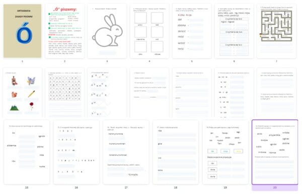 Zasady ortografii ó - zasady + zadania z ó