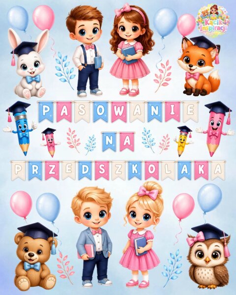 🎓✨ PAKIET DEKORACJI PASOWANIE NA PRZEDSZKOLAKA✨🎓