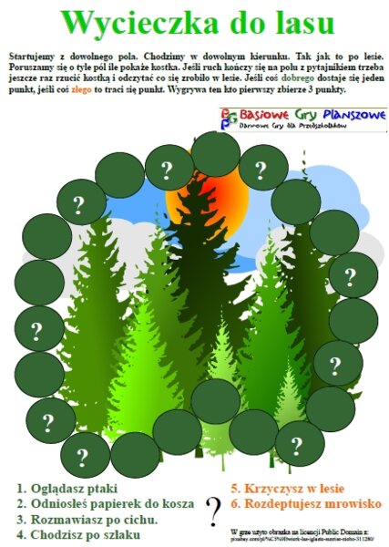 Wycieczka do lasu – Gra planszowa