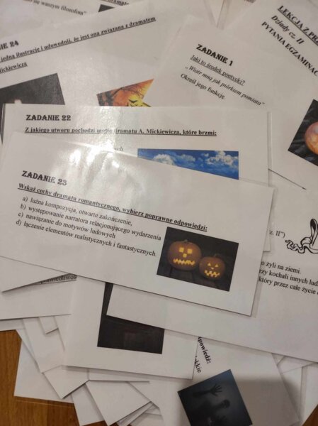 "Dziady cz. II" - lekcja z przesiadką- pytania egzaminacyjne
