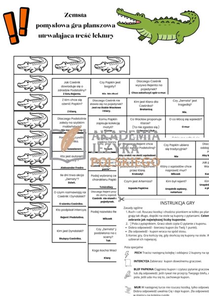 "Zemsta" gra planszowa