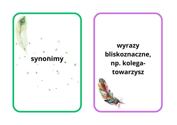 Fiszki leksyka, 14 pojęć z definicjami, pdf