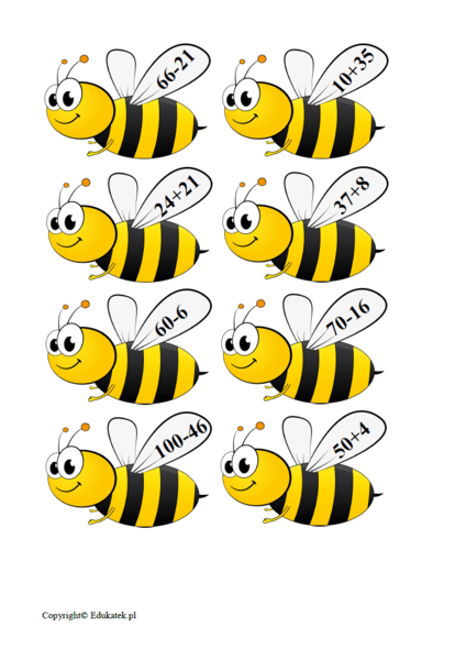 Matematyczne pszczoły – gra matematyczna