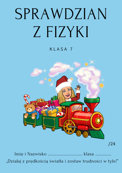 Sprawdzian Kinematyka