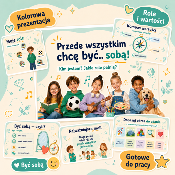 Prezentacja. Temat: Przede wszystkim chcę być... sobą! [Język polski]