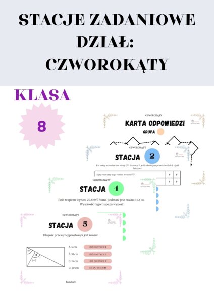 Stacje zadaniowe - czworokąty