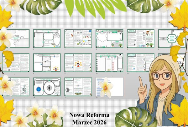 Średni - kompletny zestaw materiałów do jednego działu z przyrody: sketchnotka, karta pracy w pdf i prezentacja multimedialna w genial.ly do edycji. Przyroda 4. "Odkrywam przyrodę" - dostosowane do wydawnictwa Nowa Era.